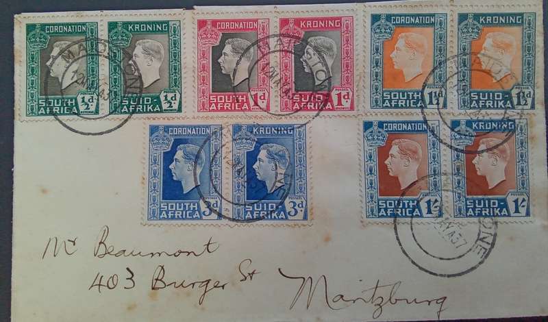Union of SA Cover - Maidstone to Pietermaritzburg - Very Nice!!